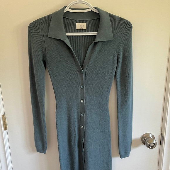 Aritzia Wilfred Cove Dress Shadow blue - Picture 2 of 3